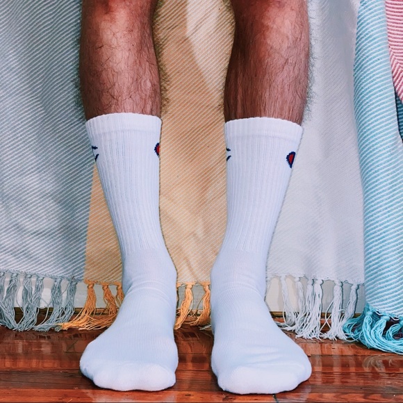 6 PACK White Cushioned Champion Crew Socks - Picture 3 of 5